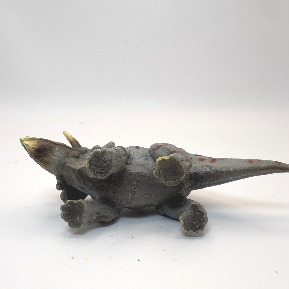 Schleich 2002 Mini Triceratops 5" Dinosaur Figure 14511 Retired Vtg Excellent - Picture 4 of 5